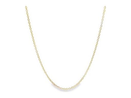 18K Yellow Gold Cable Chain Necklace – 18 Inches